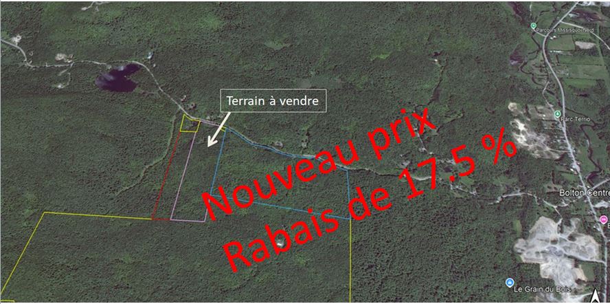 Vue du terrain à vendre à Bolton-Est