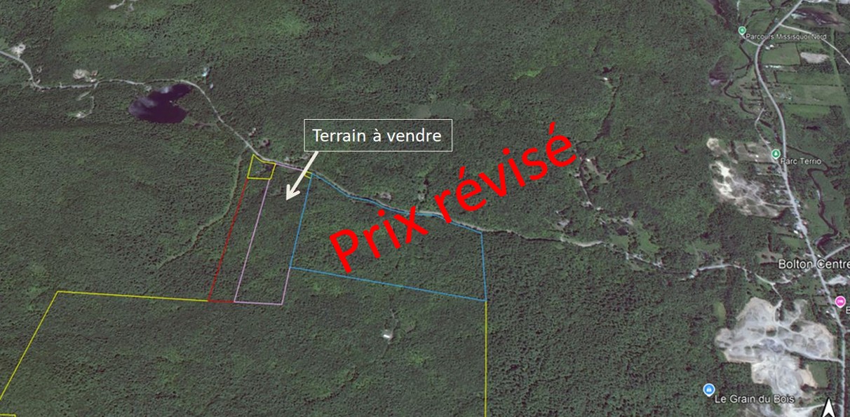 Vue du terrain à vendre à Bolton-Est